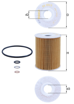 KNECHT OX 355/3D Öljynsuodatin