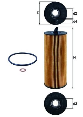 KNECHT OX 361/4D Öljynsuodatin