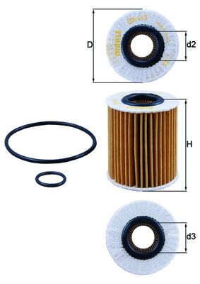 KNECHT OX 413D1 Öljynsuodatin