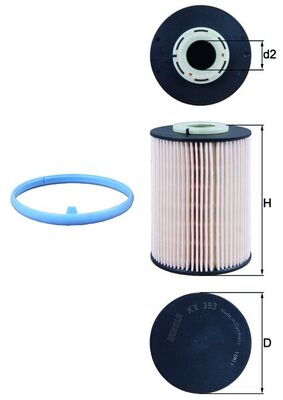 KNECHT KX 393D Fuel filter