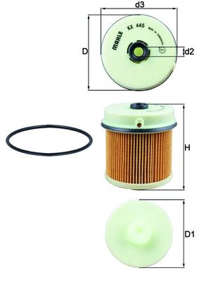 KNECHT KX 445D Fuel filter