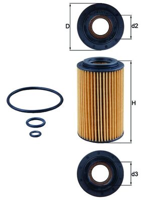 KNECHT OX 153/7D1 Oil Filter