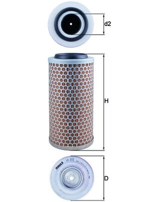 KNECHT LX 272 Ilmansuodatin