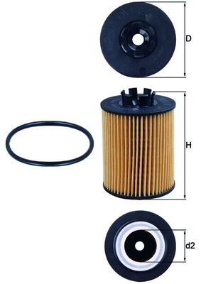 KNECHT OX 173/2D Öljynsuodatin