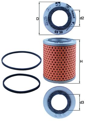 KNECHT OX 20D Öljynsuodatin