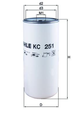 KNECHT KC 251 Fuel filter