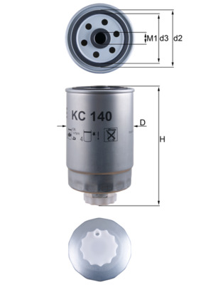 KNECHT KC 140 Fuel filter