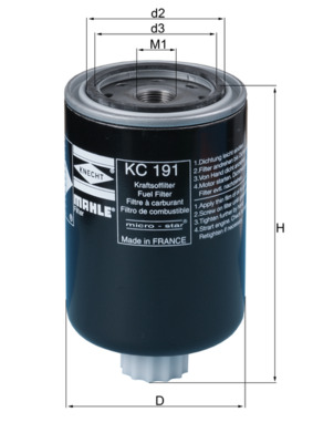 KNECHT KC 191 Fuel filter