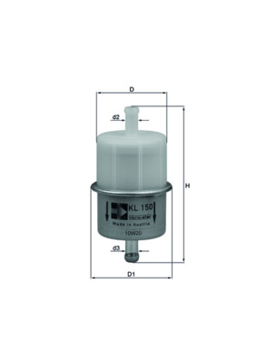 KNECHT KL 150 OF Fuel filter