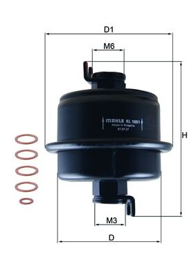 KNECHT KL 1051D Bränslefilter