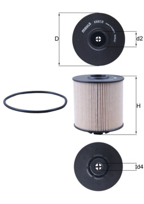 KNECHT KX 67/2D Bränslefilter