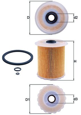 KNECHT KX 75D Fuel filter