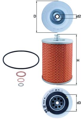 KNECHT OX 71D Oil Filter