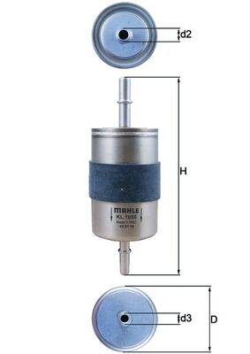 KNECHT KL 1055 Fuel filter