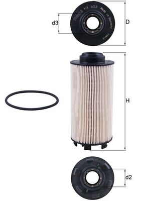 KNECHT KX 403D Fuel filter