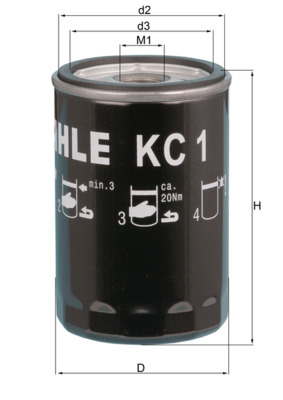 KNECHT KC 1 Filtro combustible