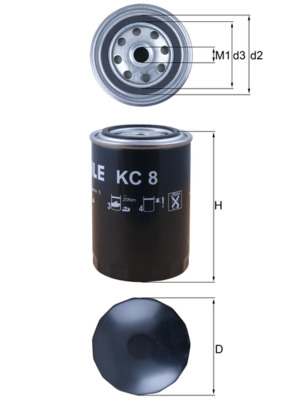 KNECHT KC 8 Fuel filter