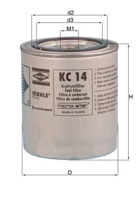 KNECHT KC 14 Fuel filter