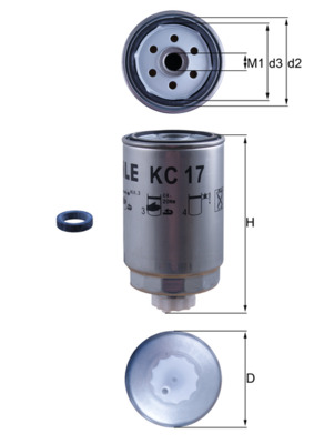 KNECHT KC 17D Fuel filter