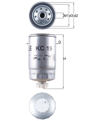 KNECHT KC 19 Fuel filter
