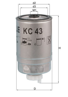 KNECHT KC 43 Fuel filter