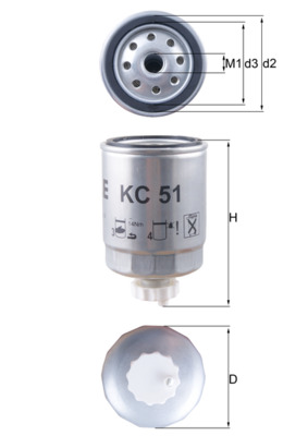 KNECHT KC 51 Fuel filter