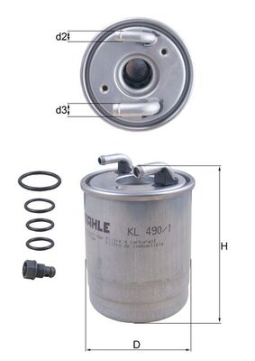 KNECHT KL 490/1D Fuel filter