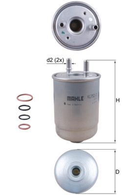 KNECHT KL 752/2D Fuel filter