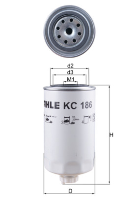 KNECHT KC 186 Fuel filter