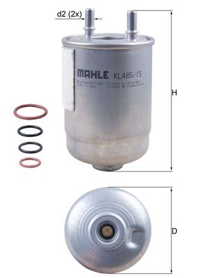 KNECHT KL 485/15D Fuel filter