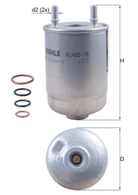 KNECHT KL 485/19D Fuel filter