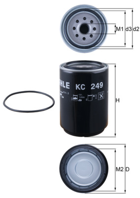 KNECHT KC 249D Fuel filter