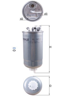 KNECHT KL 147/1D Fuel filter