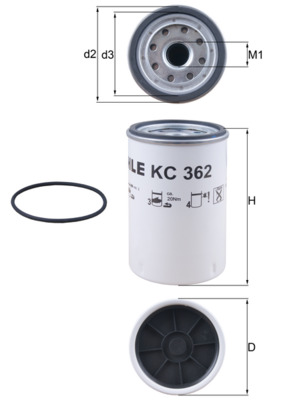 KNECHT KC 362D Fuel filter