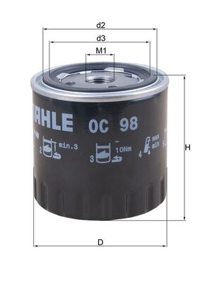 KNECHT OC 98 Filtre à huile