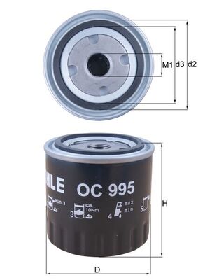 KNECHT OC 995 Масляный фильтр