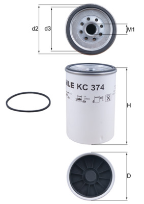KNECHT KC 374D Yakıt filtresi