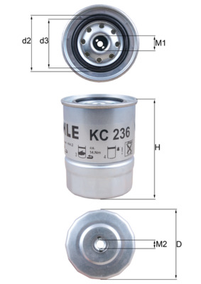 KNECHT KC 236 Топливный фильтр