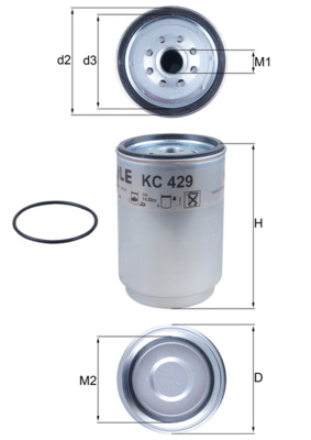 KNECHT KC 429D Fuel filter