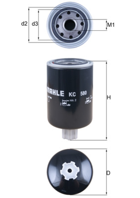 KNECHT KC 580 Fuel filter