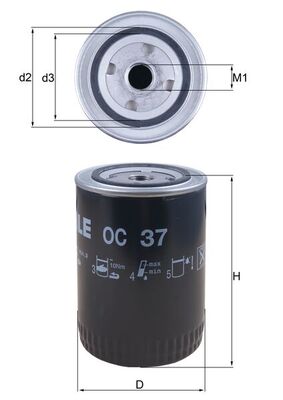 KNECHT OC 37 Ölfilter