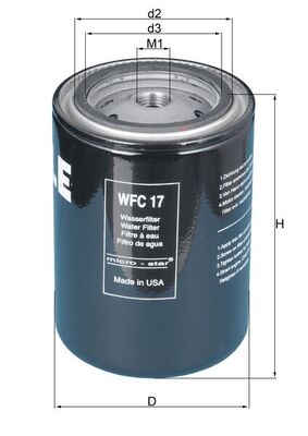 KNECHT WFC 17 Coolant Filter
