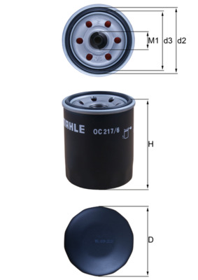 KNECHT OC 217/6 Öljynsuodatin