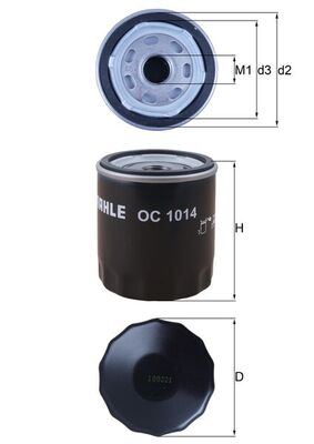 KNECHT OC 1014 Öljynsuodatin