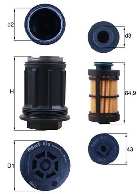 KNECHT UX 3KIT Φίλτρο ουρίας