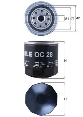 KNECHT OC 28 Yag filtresi