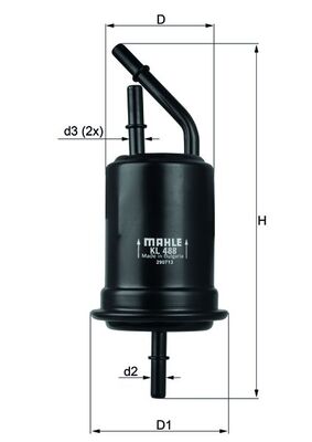 KNECHT KL 488 Filtro...