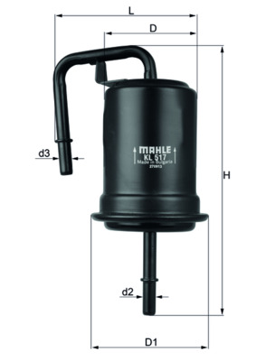 KNECHT KL 517 Fuel filter