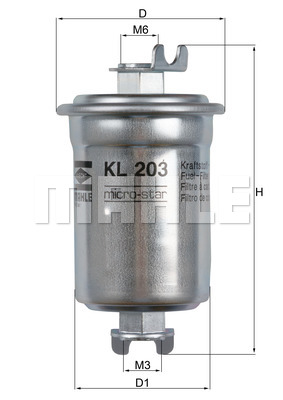 KNECHT KL 203 Fuel filter