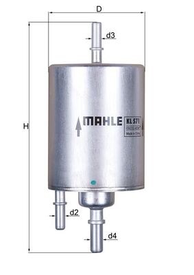 KNECHT KL 571 Bränslefilter